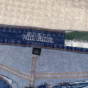 Blue washed skinny jeans